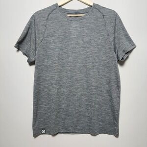 Swissbrand London Textured Micro Stripe Performance T-Shirt Phantom Gray XL